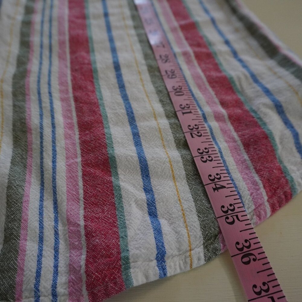 Old Navy Striped Linen Blend Button Front Shirt Dress XL Short Sleeve - Picture 8 of 8